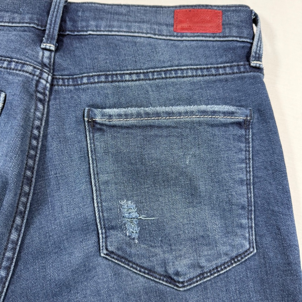 Whetherly Pierce High Rise Straight Leg Jeans Dark Wash Blue Women's 28L 6L